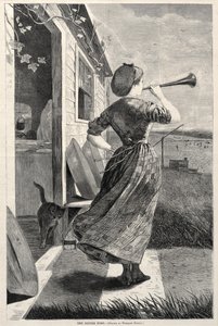 ディナーホーン、1870。 作： Winslow Homer