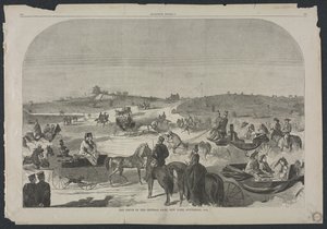 1860、1860年9月、ニューヨークのセントラルパークのドライブ。 作： Winslow Homer