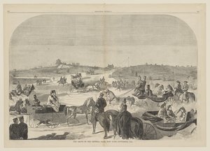 セントラルパークのドライブ、ニューヨーク、9月 作： Winslow Homer