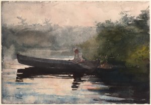 一日の終わり、アディロンダック 作： Winslow Homer