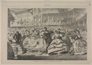 音楽のアカデミーでの偉大なロシアのボール、1863年11月5日、1863年。 作： Winslow Homer