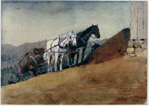 丘の上の納屋-ホートンファーム、1874 作： Winslow Homer