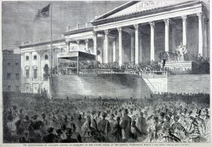 エイブラハム・リンカーンの大統領就任（1861年3月4日付『ハーパーズ・ウィークリー』誌より