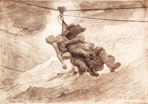 ライフライン、1884 作： Winslow Homer