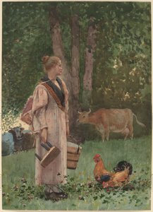 The Milk Maid』1878年。 作： Winslow Homer