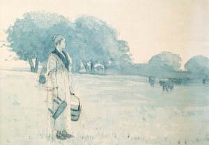 ミルクメイド、1875 作： Winslow Homer
