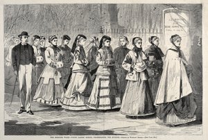朝の散歩-アベニューを散策するヤングレディーススクール、1868年。