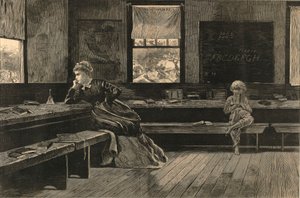 1873年6月28日付『ハーパーズ・ウィークリー』誌より「正午の休息 作： Winslow Homer