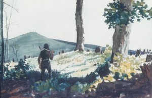 パイオニア、1900（紙とトイレとグラファイト） 作： Winslow Homer