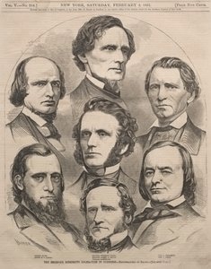 議会における離脱ミシシッピ代表団、1861年。 作： Winslow Homer