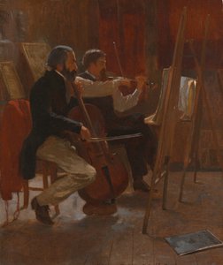 スタジオ、1867年。 作： Winslow Homer