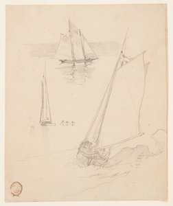スクーナーの 3 つのスケッチ 作： Winslow Homer