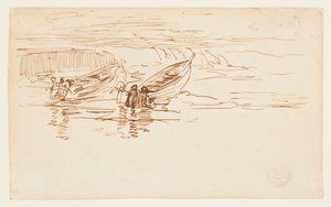 2 つの Dories が進水中、イギリス 作： Winslow Homer