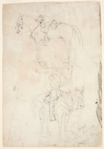 2 頭の馬、1 頭の馬 作： Winslow Homer
