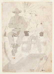 アーミー ワゴンに乗った 2 人の男性 作： Winslow Homer
