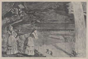 滝の下、ウィンスローホーマーの絵画からのキャッツキル山脈、1872年。 作： Winslow Homer