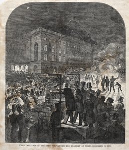 音楽アカデミーの野外での組合会議 作： Winslow Homer