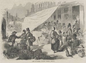ボストン、サウス・マーケット・ストリートの眺め 作： Winslow Homer