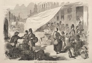 サウスマーケットストリート、ボストン、1857年のビュー。 作： Winslow Homer