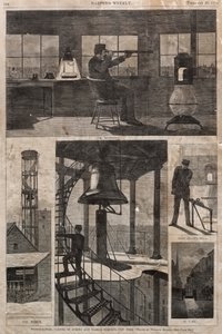 ウォッチ・タワー（ニューヨーク、スプリング・ストリートとヴァリック・ストリートの角 作： Winslow Homer