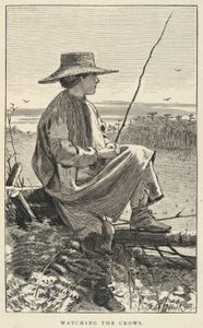 カラスを見る」（『Our Young Folks』1868年6月号より 作： Winslow Homer