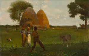 子牛の離乳、1875 作： Winslow Homer
