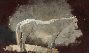 白い牝馬 1868年頃（油彩・パネル） 作： Winslow Homer