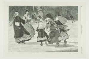 「冬」 - スケートシーン 作： Winslow Homer