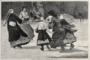冬-スケートシーン、1868。 作： Winslow Homer