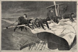 冬の海-1869年、沿岸沖で出航。 作： Winslow Homer