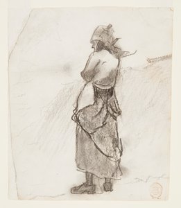 海を見渡す女性、カラコーツ、イングランド 作： Winslow Homer