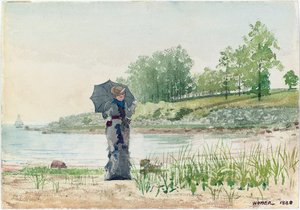 若い女性、1880 作： Winslow Homer