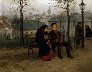 大通りに 作： Wladimir Jegorowitsch Makowski