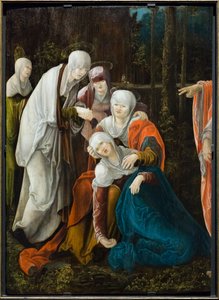 母を見送るキリスト 1520年頃 モミに油彩