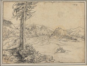 グライン近くのドナウ川の急流 作： Wolf Huber
