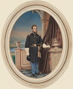 歩兵少尉の肖像,c.1863年（写真） 作： ウルフのギャラリー