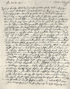ヴォルフガングアマデウスモーツァルト（1756-1791）オーストリアの作曲家。父親への個人的な手紙。ウィーン1783年12月6日