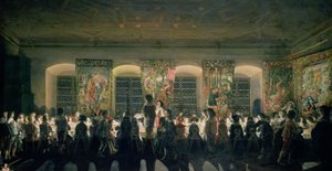 夜の宴会、1640（銅に油彩）