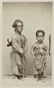 2 人の小さな人々 の肖像画 作： Woodbury and Page