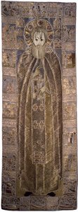 ラドネジの聖セルギウスの聖骸布、1671年 作： Workshop of Anna Ivanovna Stroganova