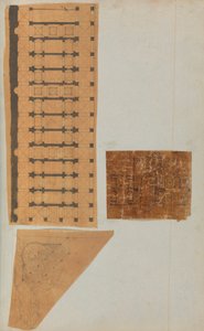 図面といくつかのアーキテクチャの印刷物を含むスクラップブックのページ, Int..., ca. 1800～1850年。 クリエイター: シャルル・ペルシエのワークショップ、ピエール・フランソワ・レオナール・フォンテーヌのワークショップ。 作： Workshop of Charles Percier, Workshop of Pierre