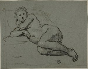 リクライニング・ヌード 作： Workshop of Domenico Tintoretto