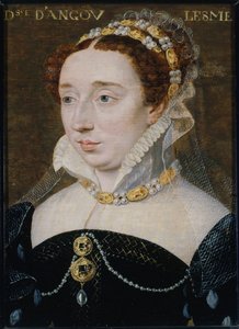 フランス語：アンリ2世の娘、アングレーム公爵夫人ディアーヌ・ド・フランス（1538-1619）の肖像 アングレーム公爵夫人ディアーヌ・ド・フランス（1538-1619）の肖像 作： フランソワ・クルエのワークショップ