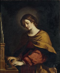 オルガン奏者としての聖セシリア 作： Workshop of Guercino