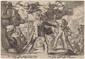 天を登る巨人たち 作： Workshop of Hendrick Goltzius, after Hendrick Goltzius