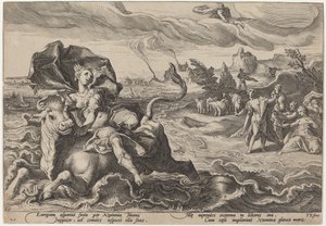 エウロパのレイプ 作： Workshop of Hendrick Goltzius, after Hendrick Goltzius