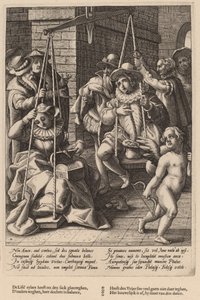 結婚のはかり 作： Workshop of Hendrick Goltzius, after Karel van Mander I