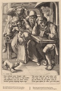 財布が空っぽのときはベーコンではなく骨を食べる 作： Workshop of Hendrick Goltzius, after Karel van Mander I