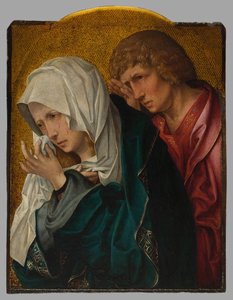 聖母と福音伝道者聖ヨハネ、c。 1520 作： Workshop of Jacob Cornelisz. van Oostsanen