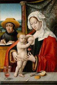 聖家族、おそらく1527-33。 作： Workshop of Joos van Cleve